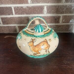 Vintage Handcrafted Spanish Water Cooling Botijo Pottery